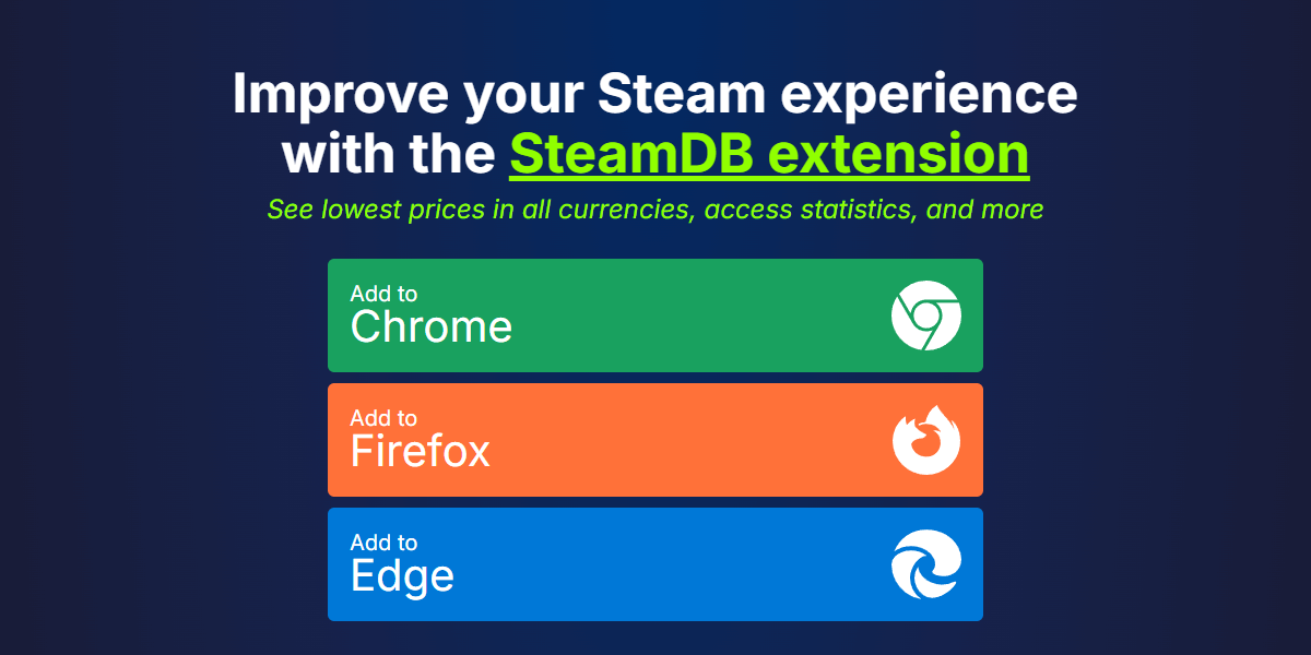GitHub - SteamDatabase/BrowserExtension: 💻 SteamDB's extension for Steam  websites